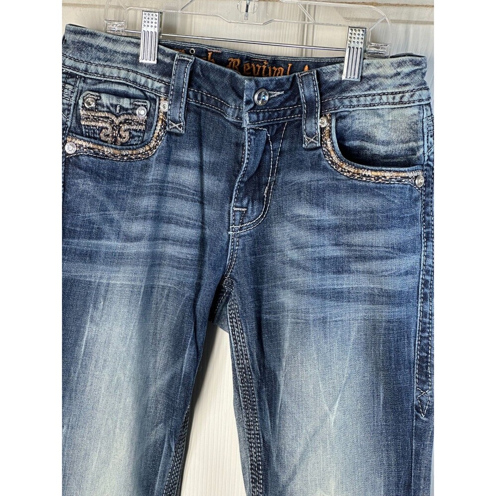 Rock Revival Jeans Women's 27/32 Betty Boot-Cut Medium Wash Denim Low Rise